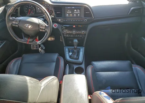 2020 Hyundai Elantra Sport z USA, uszkodzony, nr VIN KMHD04LB3LU010701